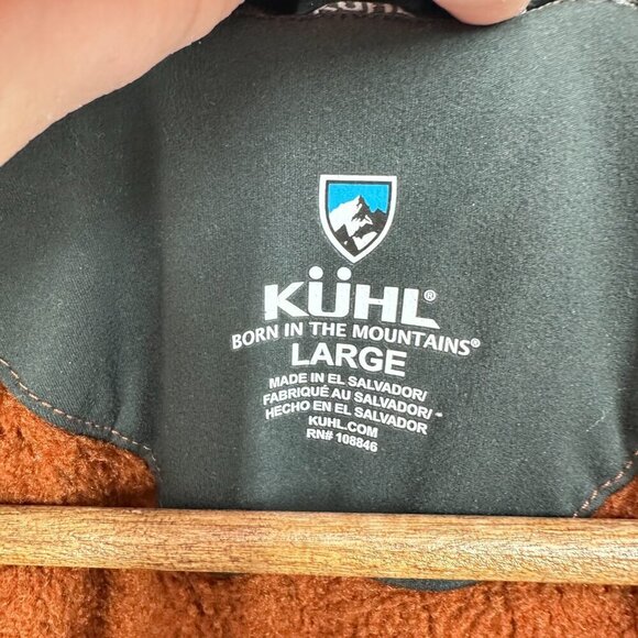 Kuhl Men's Size Large Lightweight Quarter Zip Burnt Orange Sienna Outdoors Hike - Picture 7 of 8